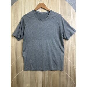 Lululemon Metal Vent Tech Short Sleeve Shirt Heathered Grey Mens L flaw